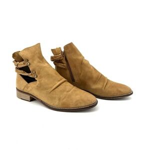 Free People Landslide Ankle Boots Womens EU 38 Tan Leather Boho Western Festival